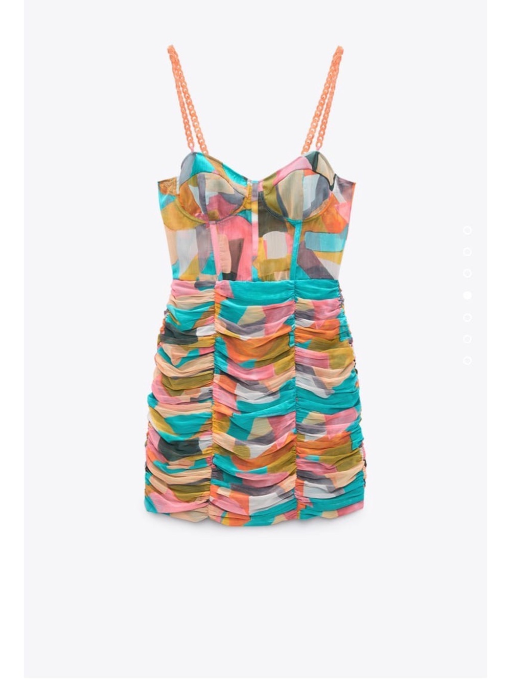 ZARA CHAIN STRAP PRINT DRESS